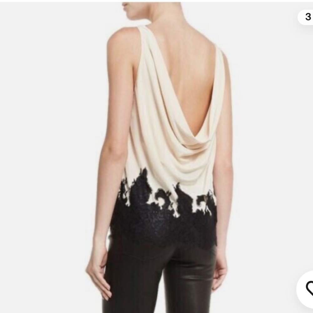 Alice @ Olivia 100% Silk lace tank - Picture 3 of 3
